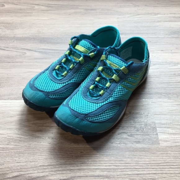 Merrell Shoes - Merrell Barefoot Pace Glove, blue and green, sz 7